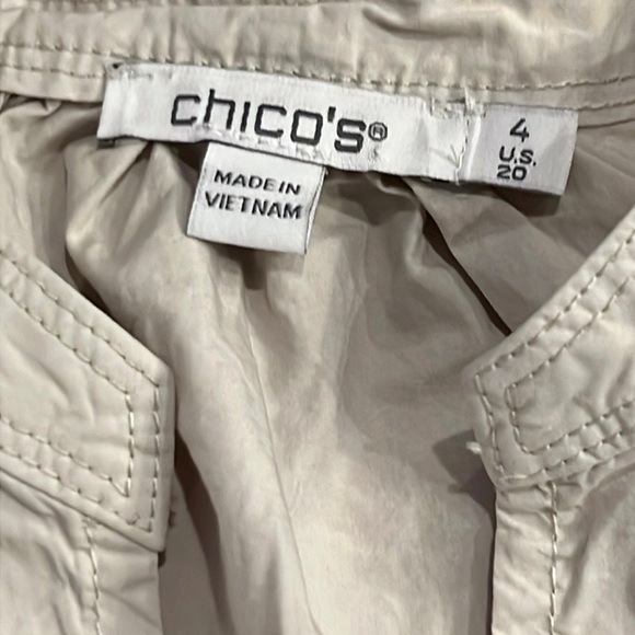 ⭐️ New Chico’s Poplin Drop Shoulder Top Size 4 XXL - Picture 5 of 10